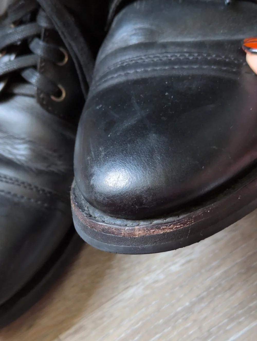 Thursday Boot Company Size 9.5 Captain Black Leather Lace-Up Cap-Toe Ankle Boots